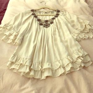 Rebecca Taylor silk embroidered tunic